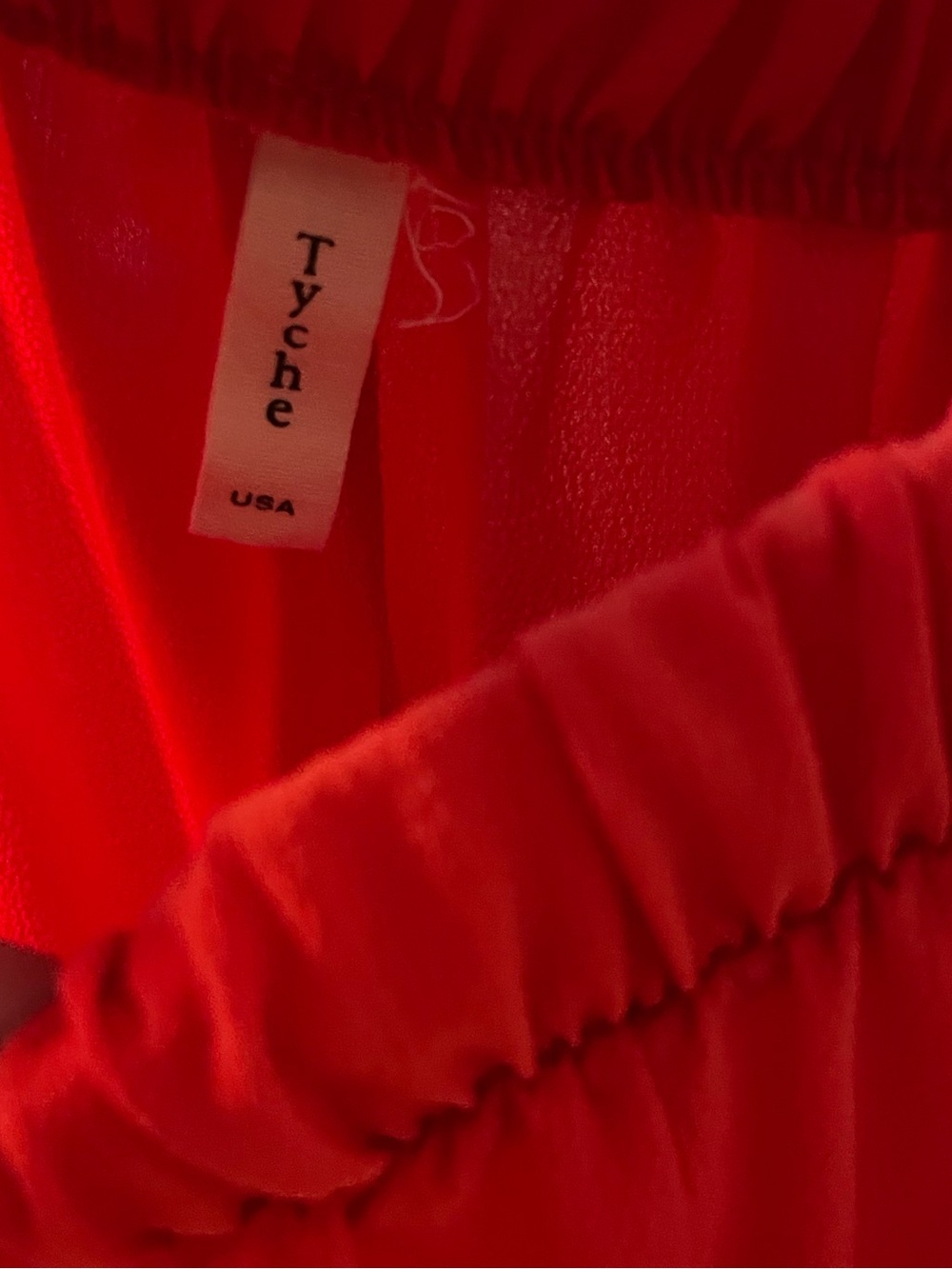 Red Ruffle Women's Shorts - Picture 2 of 3